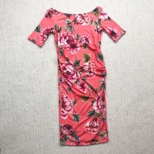 ASOS Maternity | NWT Floral BodyCon Dress | Coral | 2